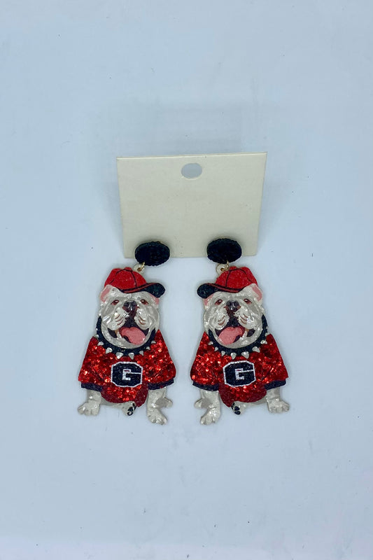Georgia Bulldog Earrings