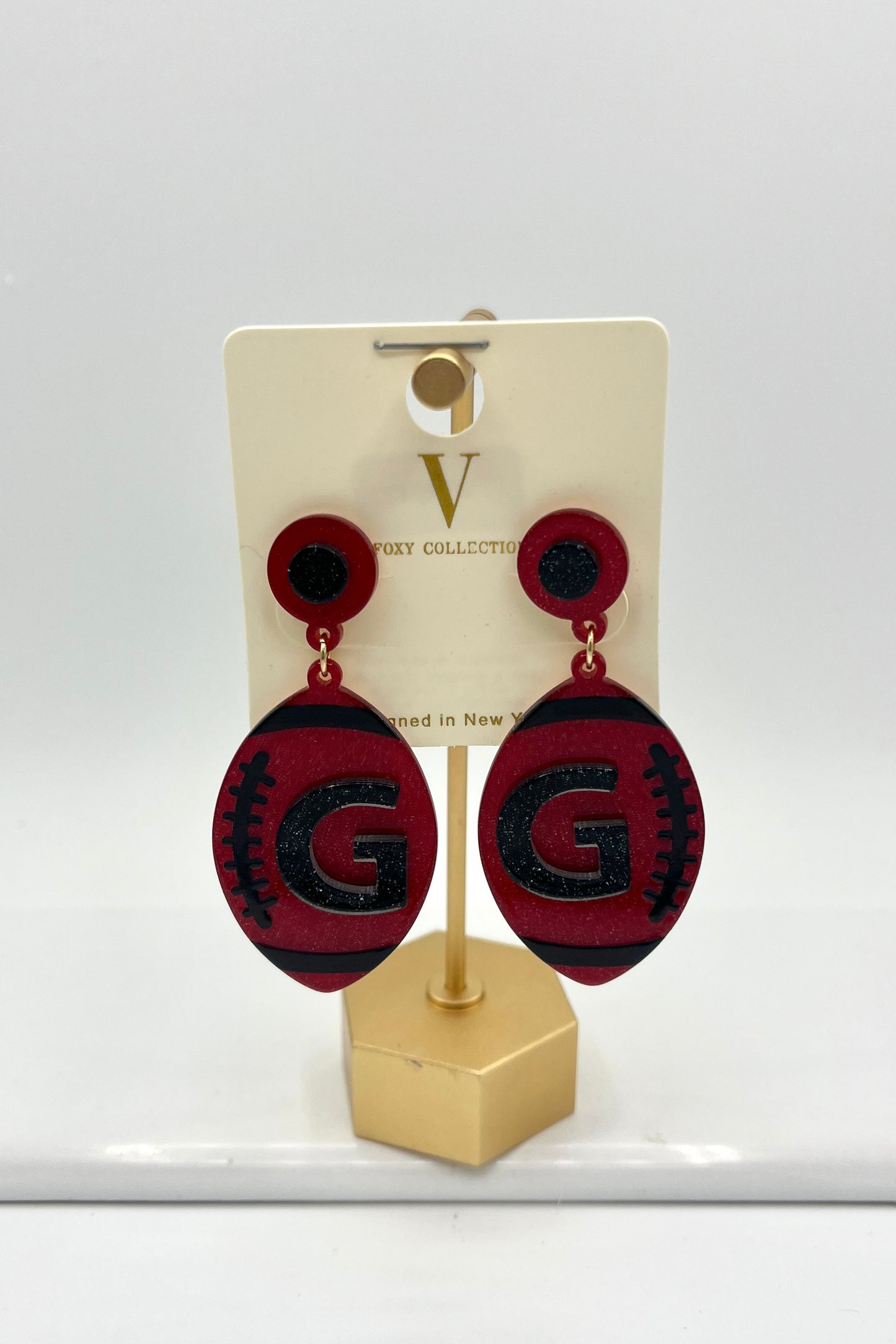 Georgia Football Earrings