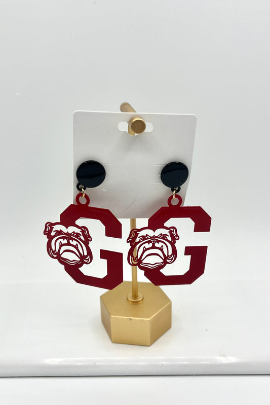 G Georgia Bulldogs Earrings