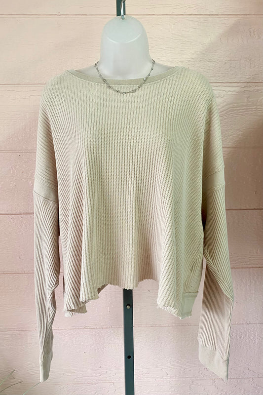 Knitted Open Back Casual Top