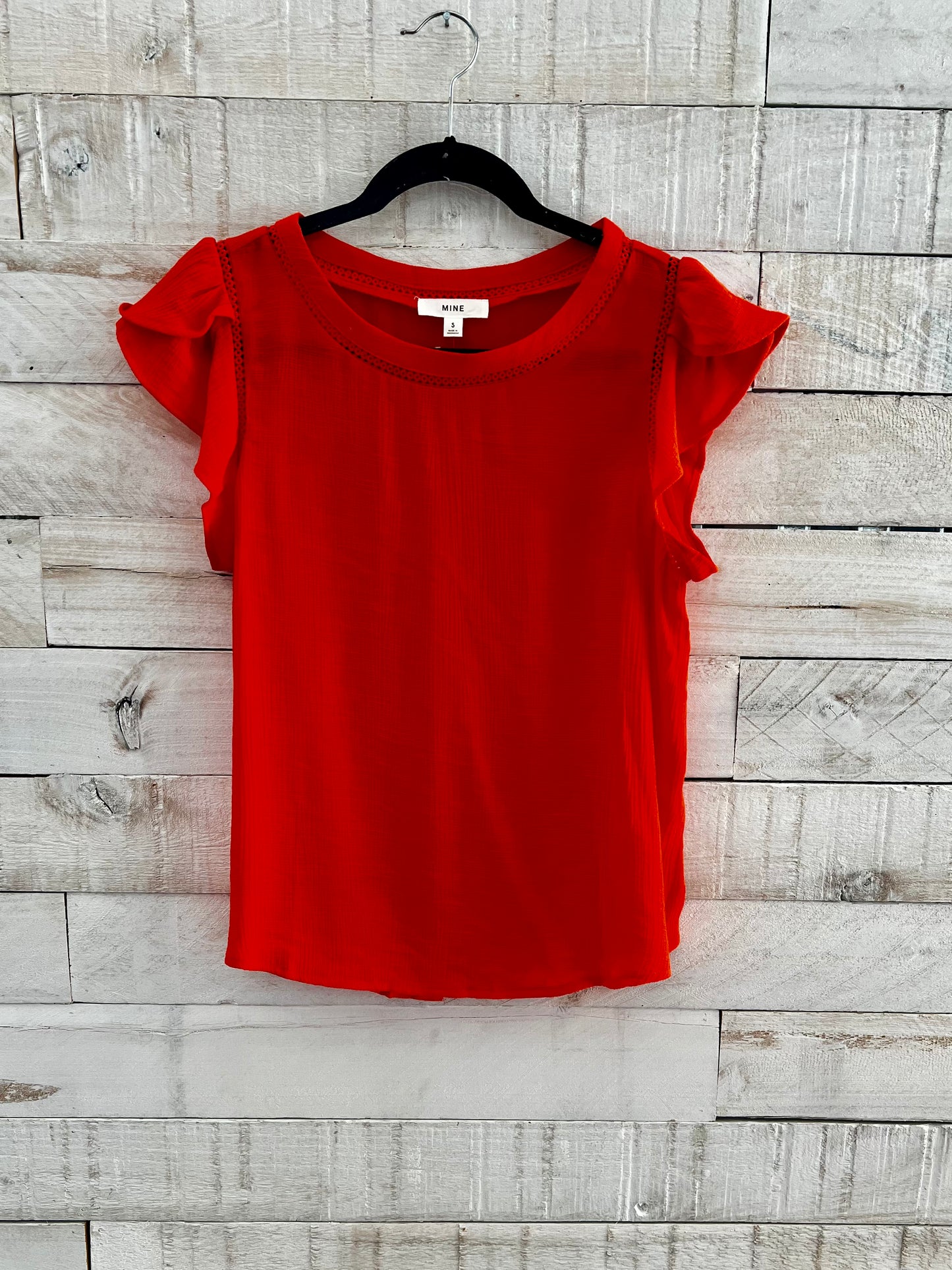 Tulip Sleeve Back Button Blouse