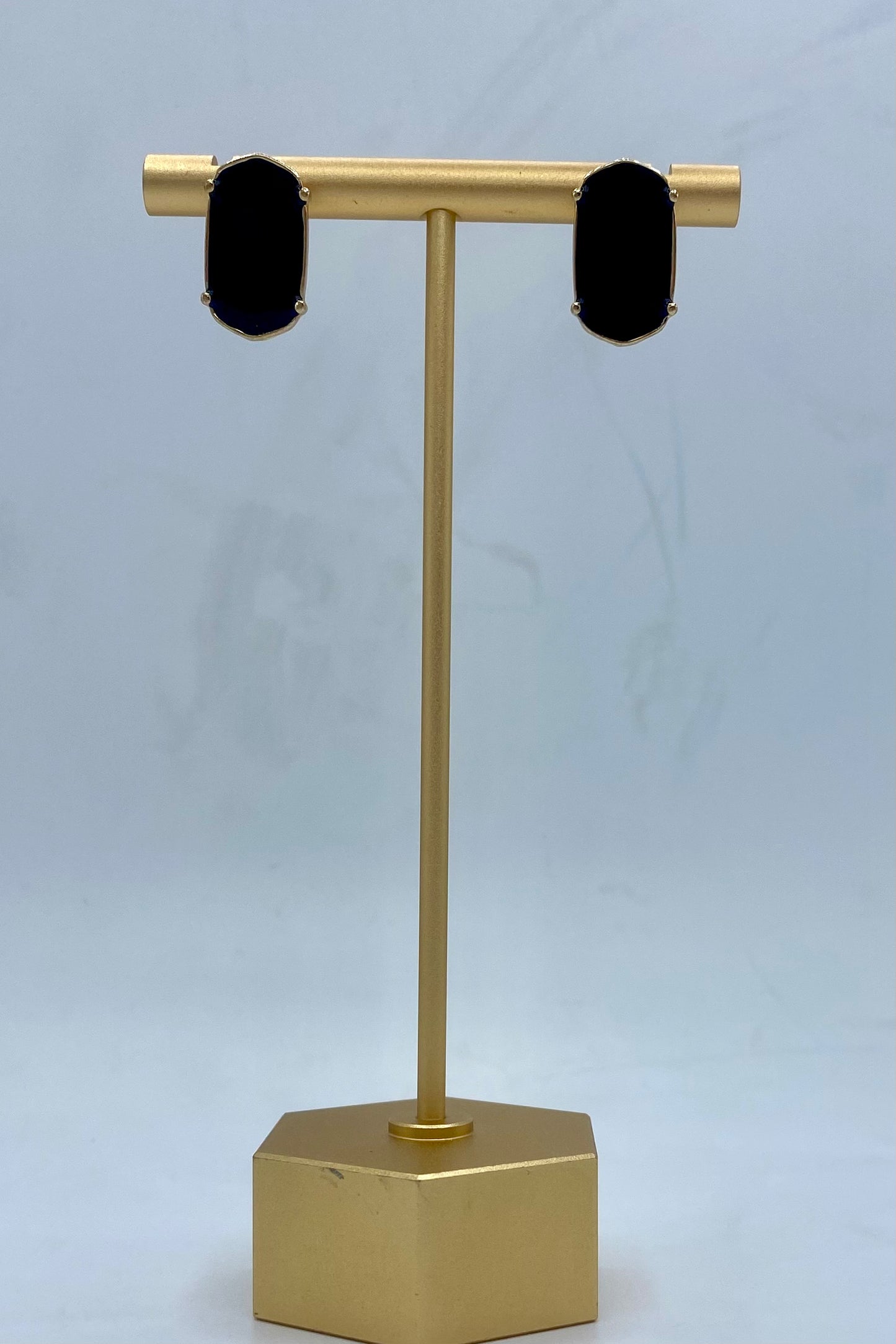 Enamel Hexagon Studs