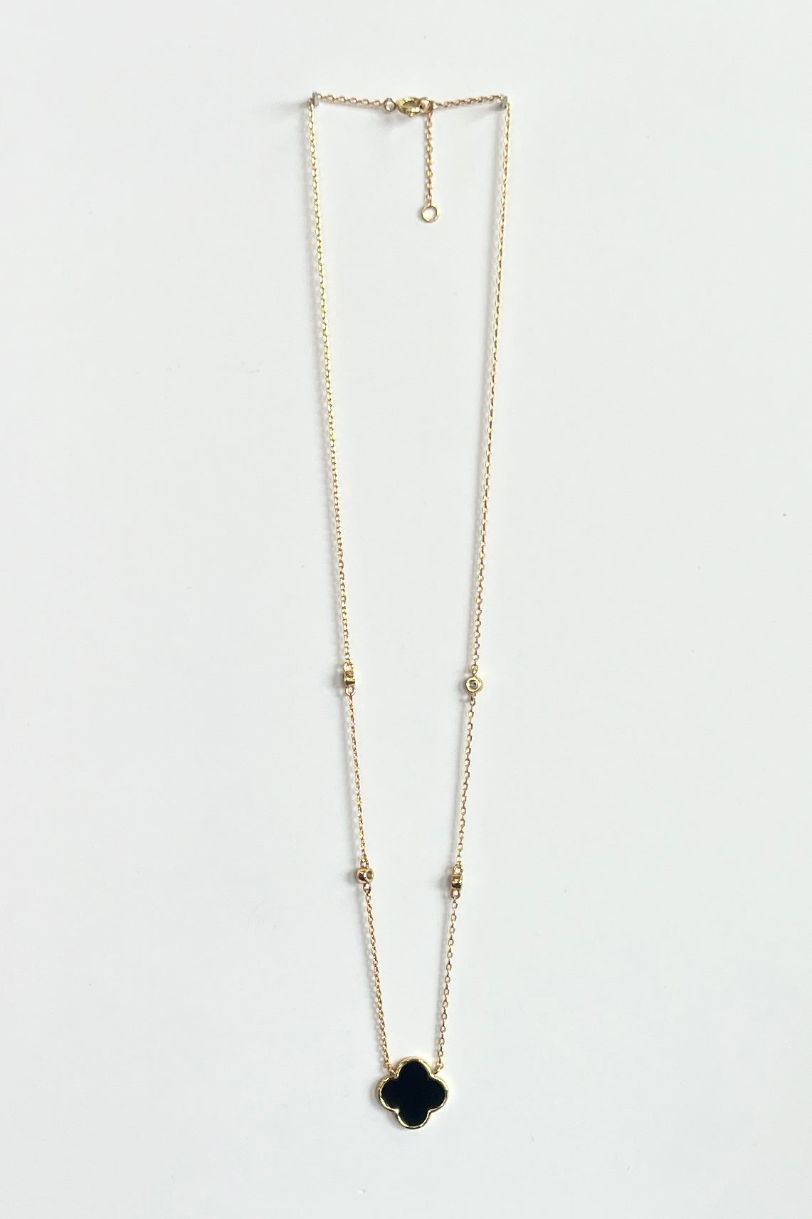 Black Clover Pendant Necklace