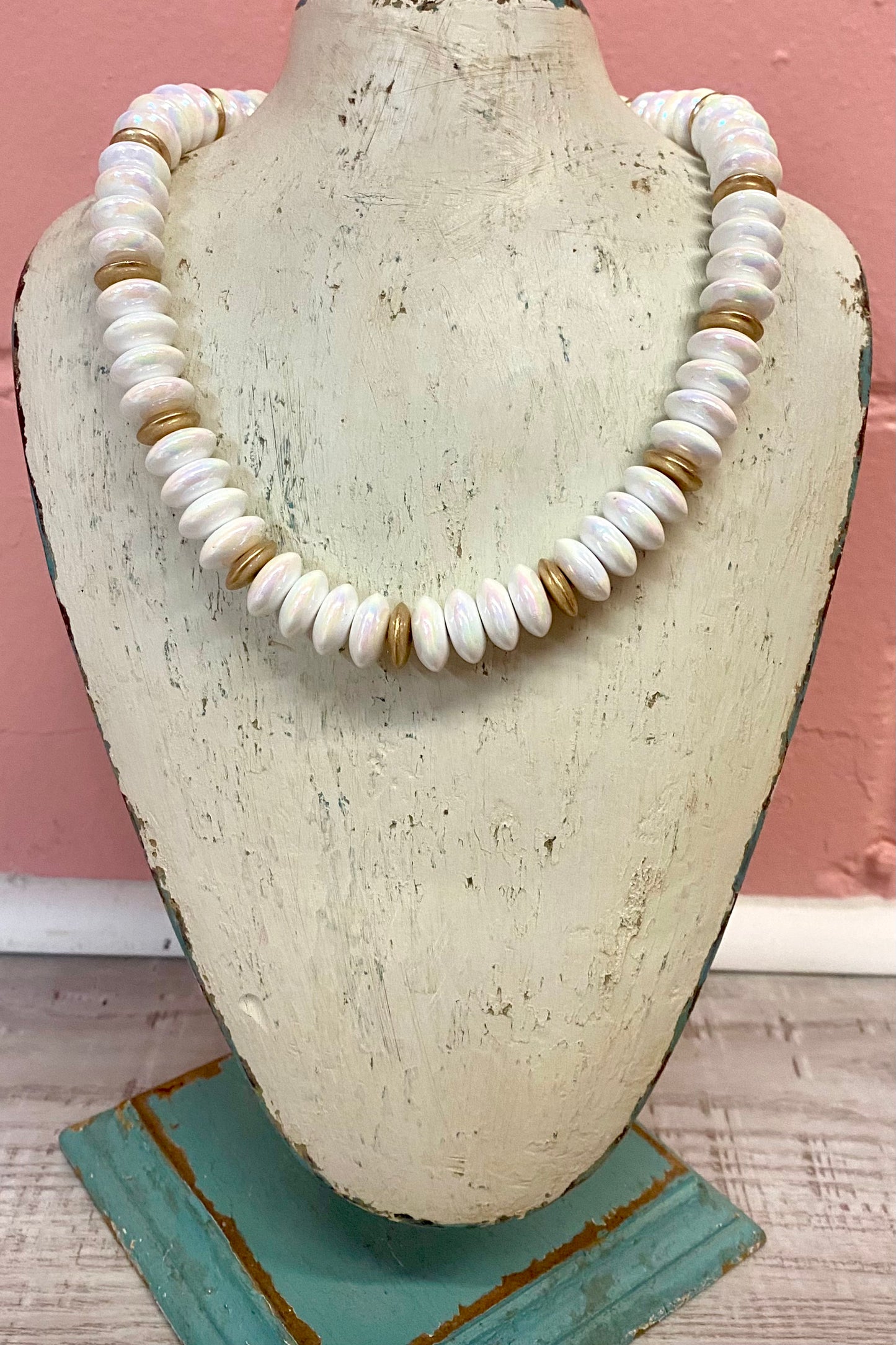 Beaded Disk Necklace