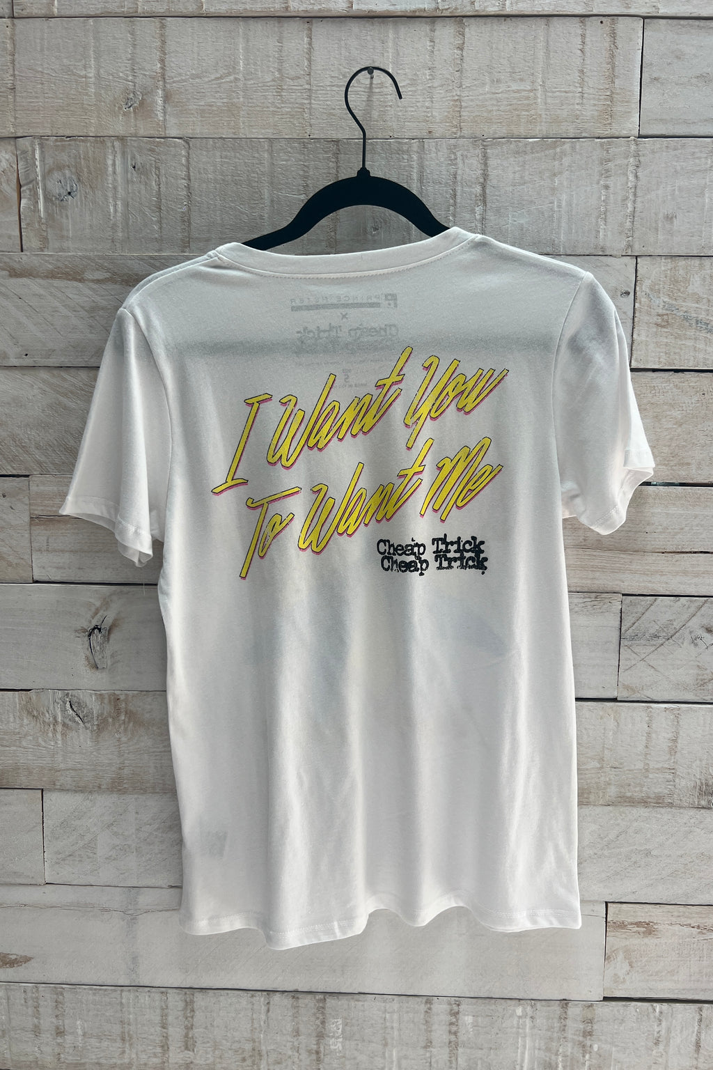 Cheap Trick Want Me Graphic Tee- White