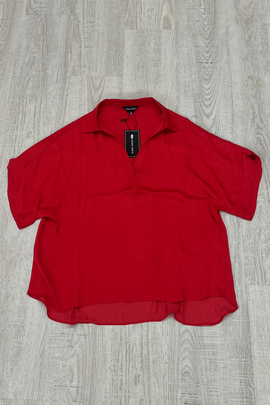 Highlow Collar Satin Blouse
