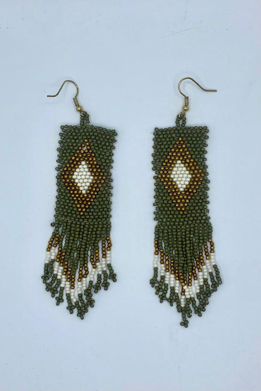 Beaded Tassel Boho Earrings