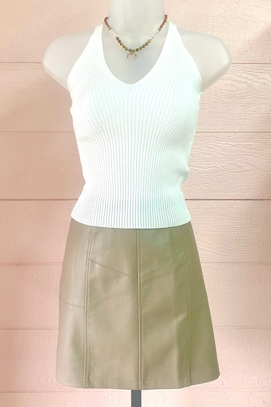 Vegan Leather Mini Skirt