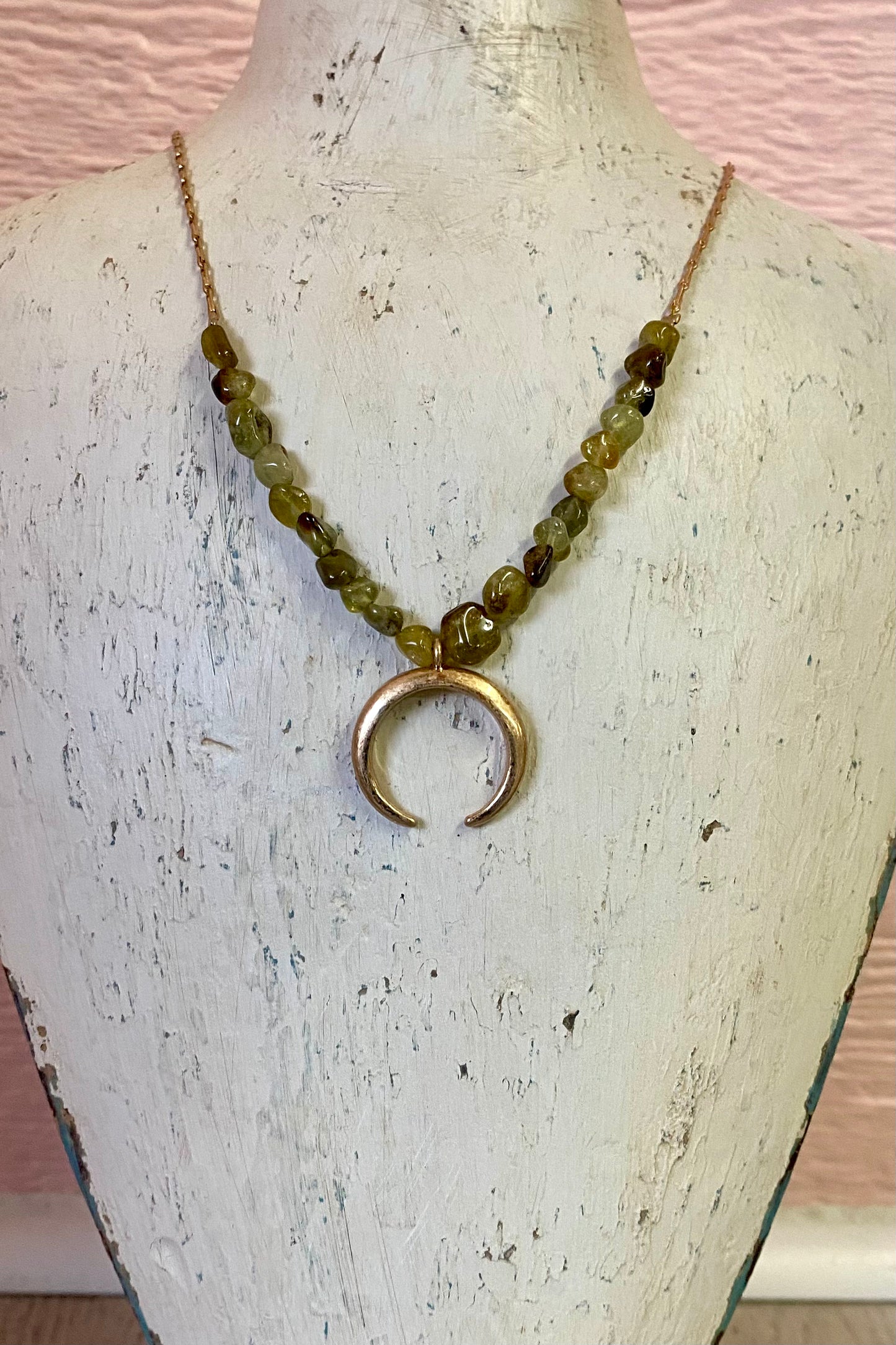 Crescent & Stone Neacklace