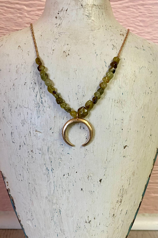 Crescent & Stone Neacklace