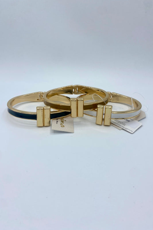 End Bar Color Coated Bangle Bracelet