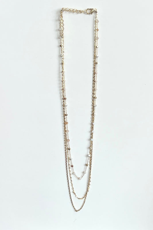 Beaded 3 Layer Necklace