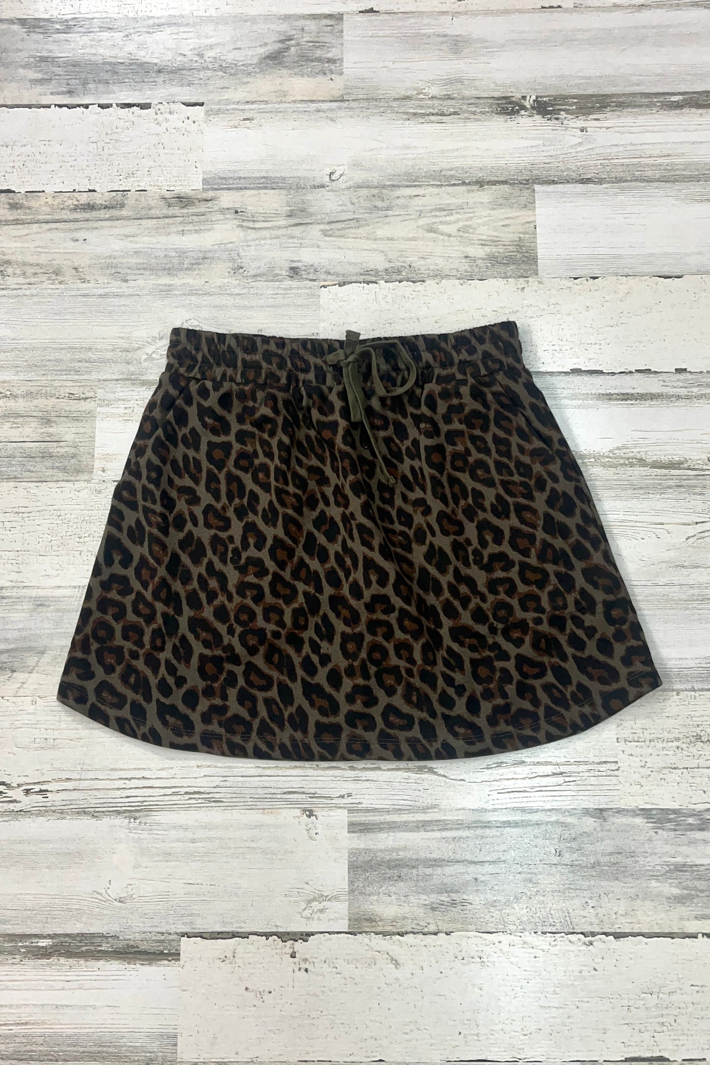 Leopard Terry Drawstring Bottom