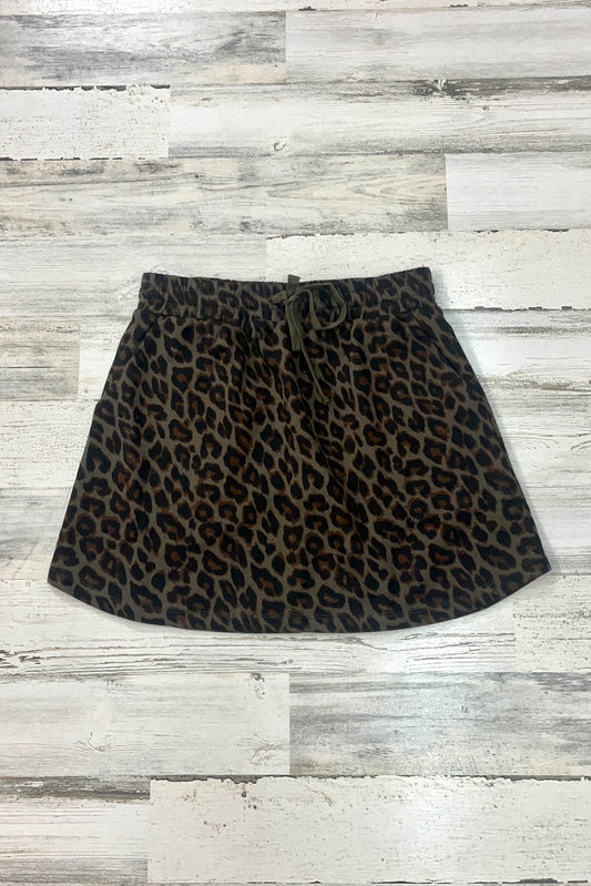 Leopard Terry Drawstring Bottom