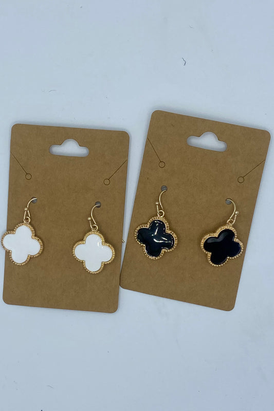 Epoxy Clover Earrings