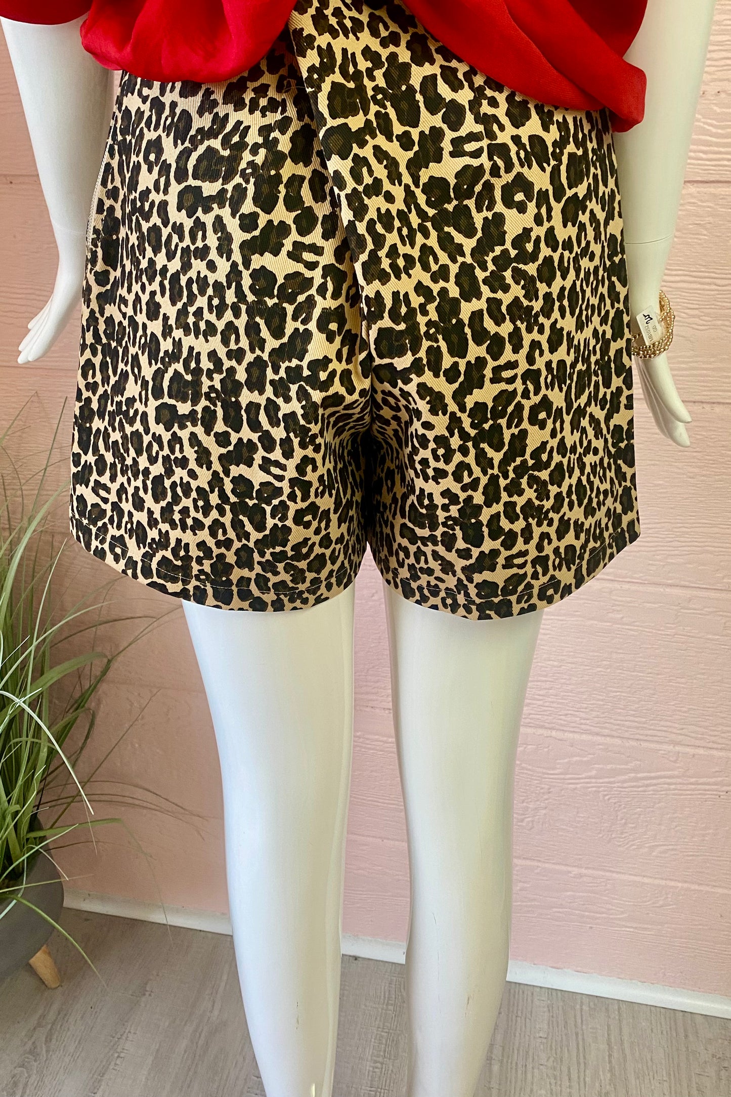 Jaguar Print Jean Skort