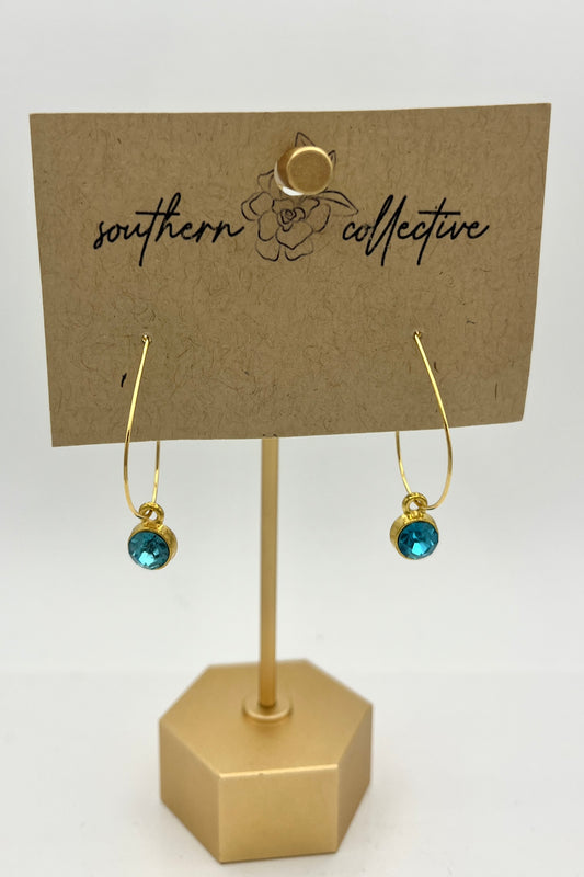 Gold Gem Earrings