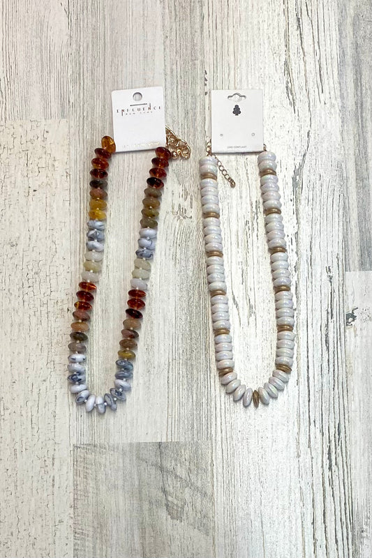 Beaded Disk Necklace