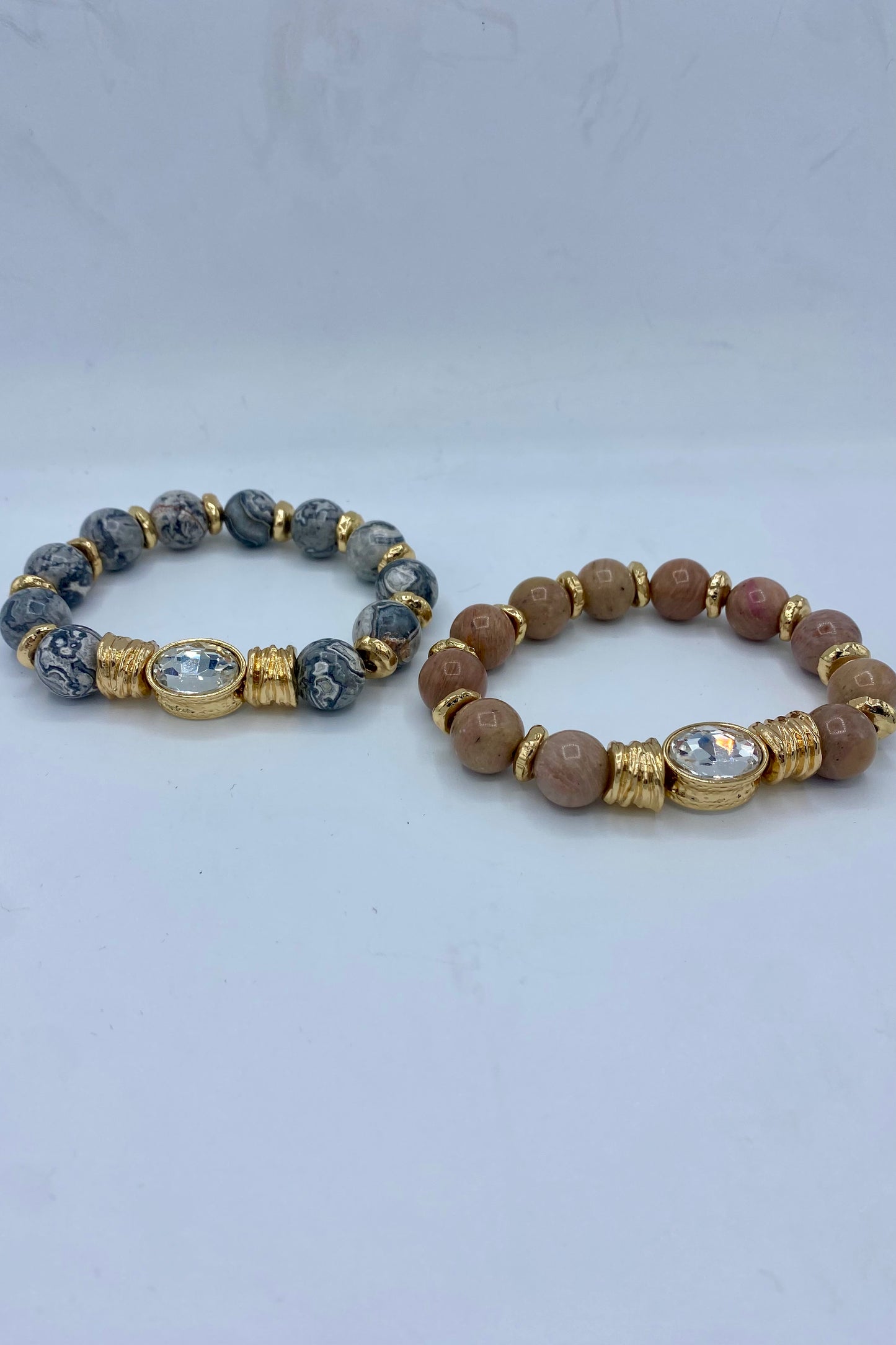 Oval & Stone Bracelet