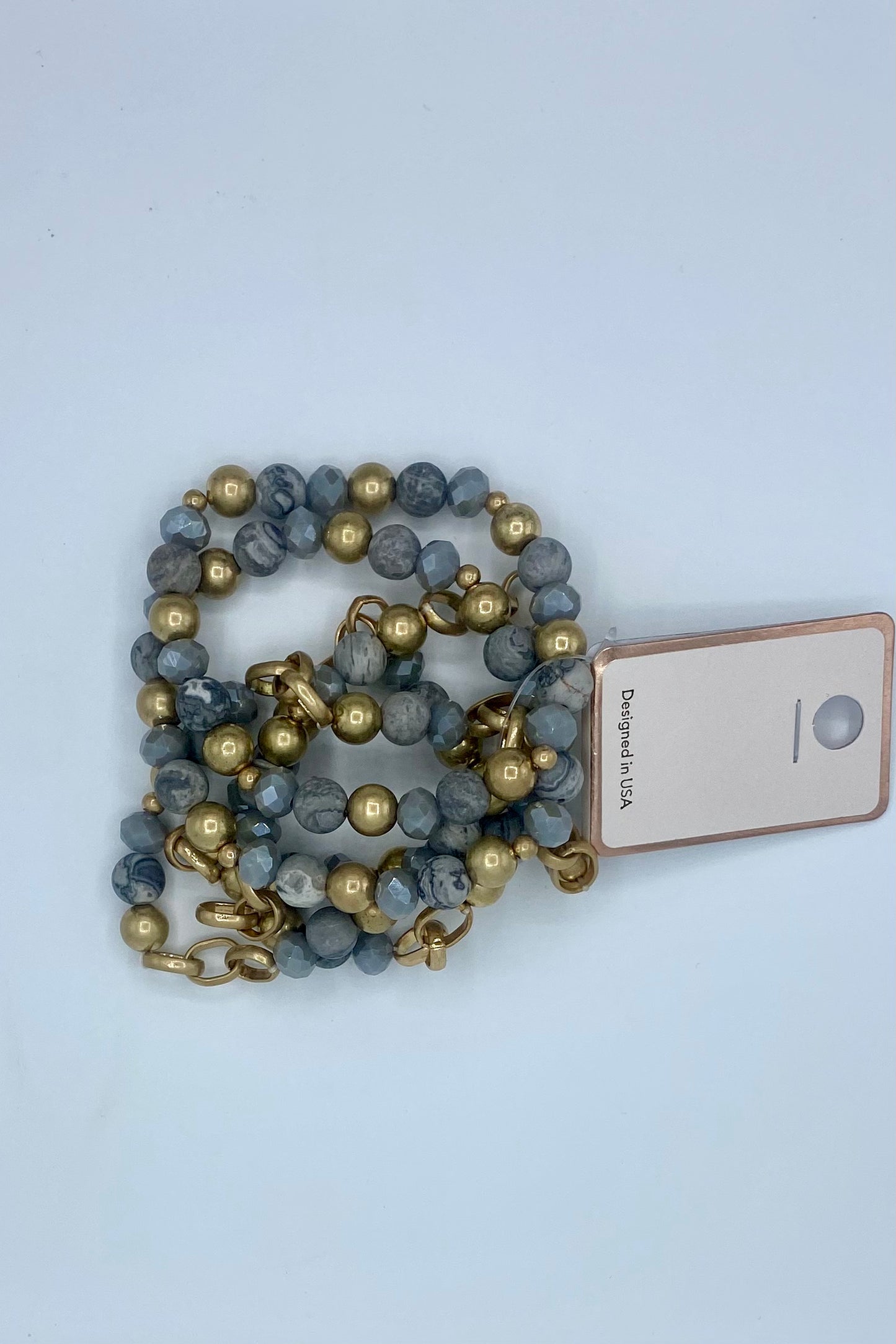5 Row Multi Beaded Bracelet