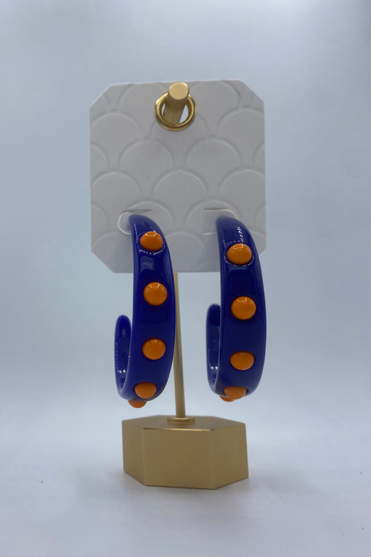 Dotted Ball Acetate Hoops