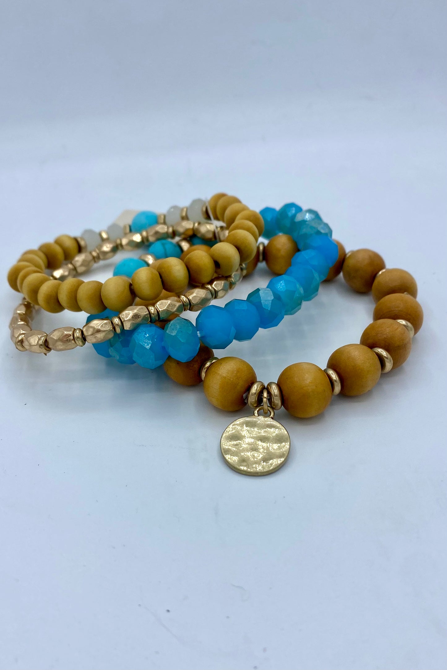 Stone & Wood Beaded Bracelet