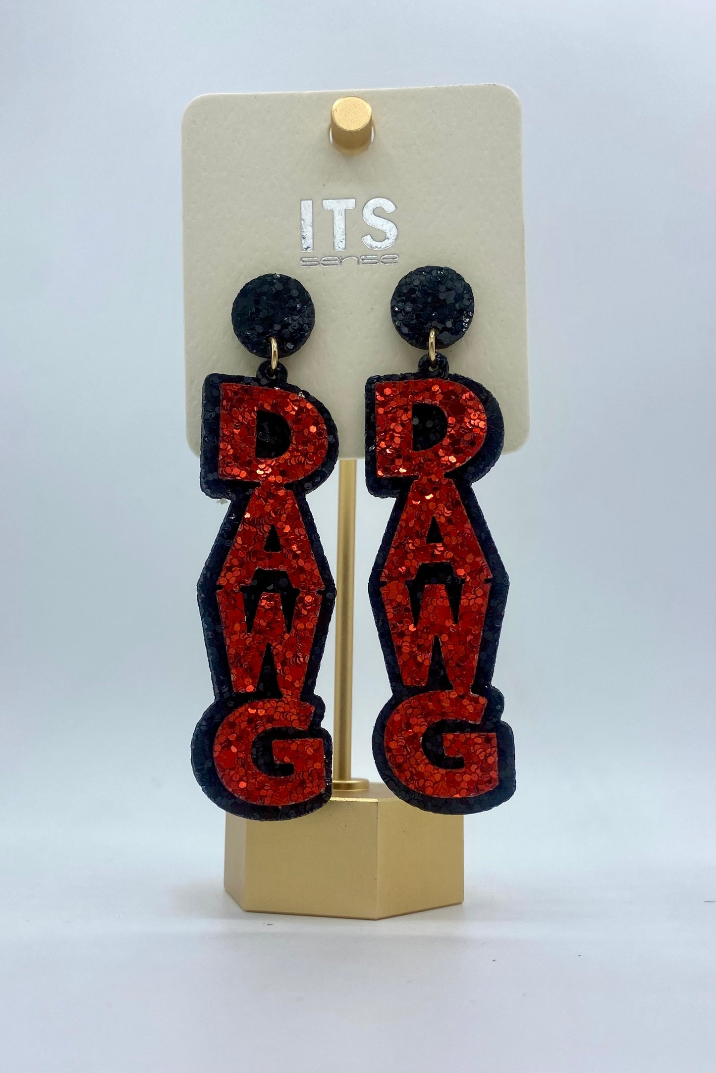 "Dawg" Letter Earrings