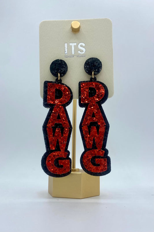 "Dawg" Letter Earrings