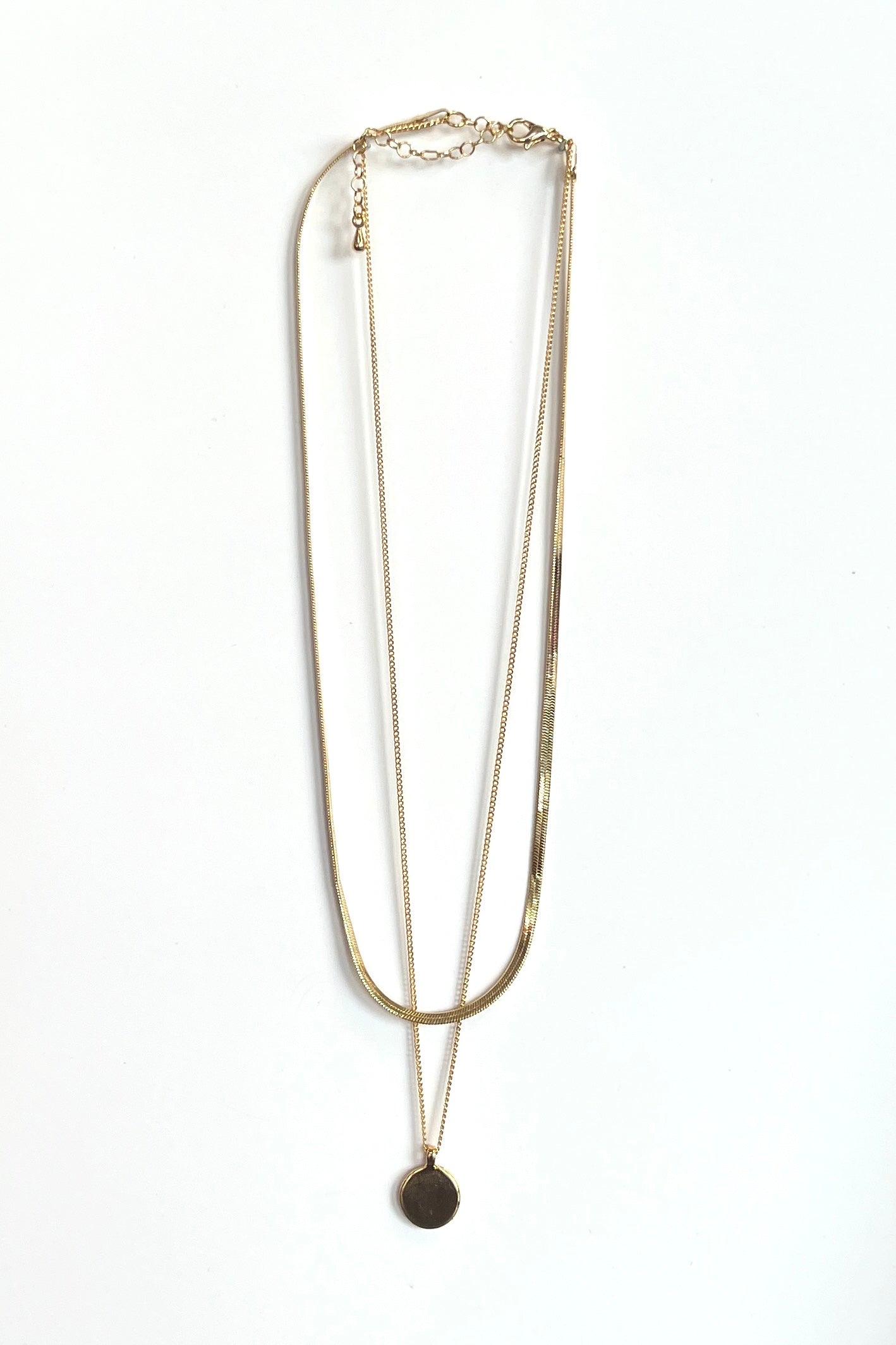Layered Circle Pendant Necklace