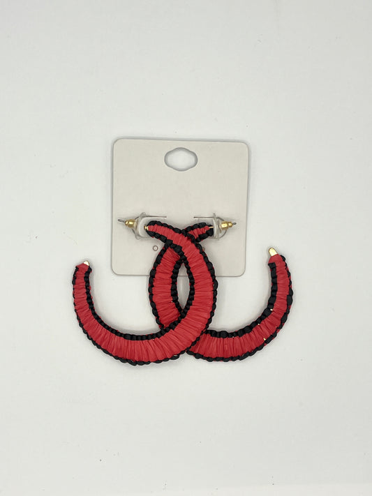 Gameday Raffia Flat Hoops