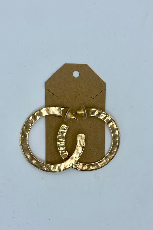 Hammered Open Hoops