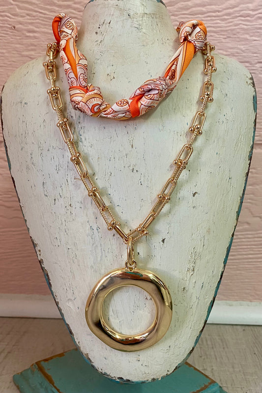 Chain & Scarf Multi Way Necklace Set