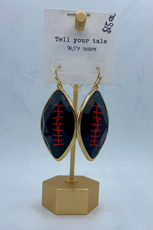 Football Dangle Earrings