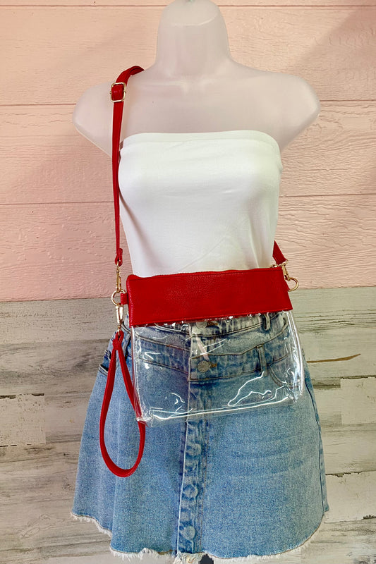 Game Day Clear Crossbody Bag/Clutch