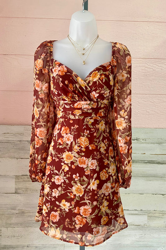 Floral Sweetheart Mini Dress