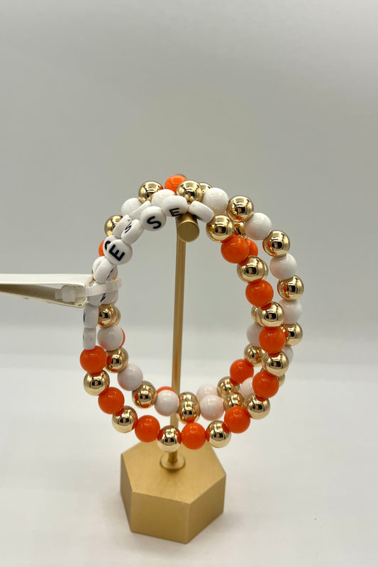Gameday 3 Row Beaded Bracelet