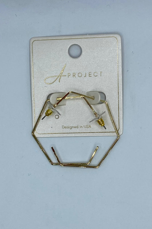Small Hexagon Hoops