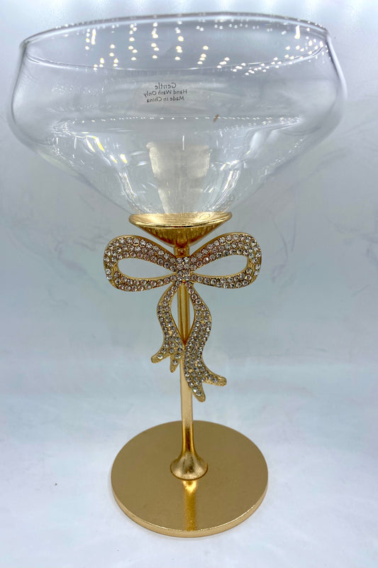 Crystal Bow Martni Glass