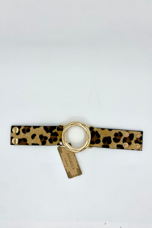 Animal Large Print with Circle Accent Bracelet