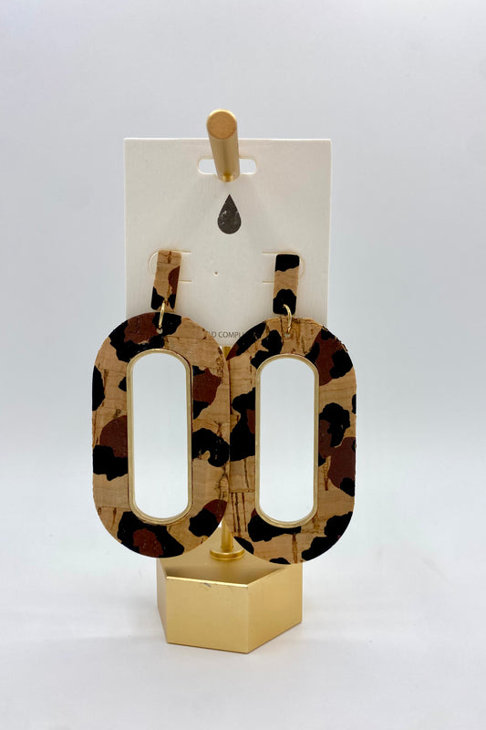 Cork & Oval Earrings
