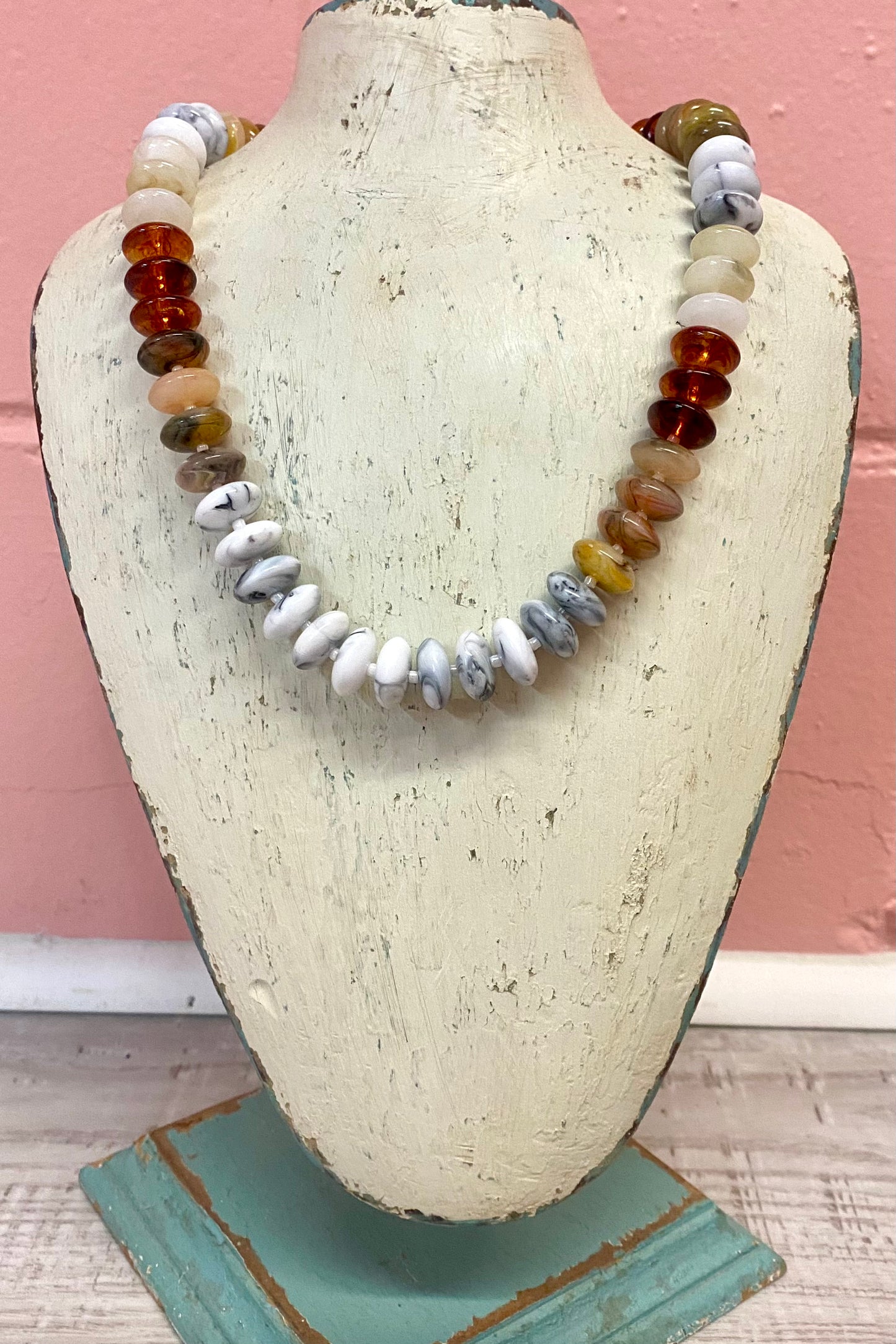 Beaded Disk Necklace