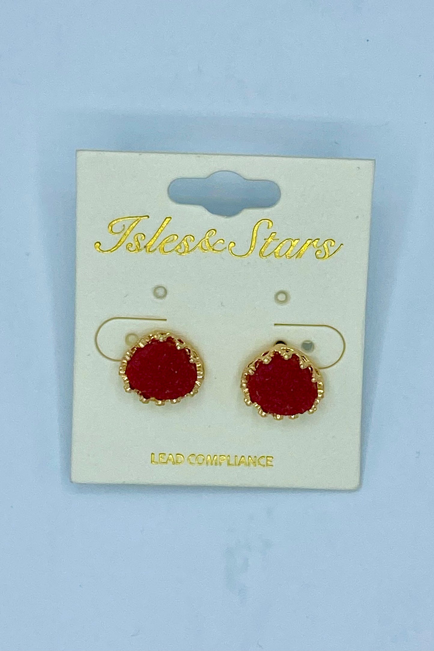 Garnet Stone Studs