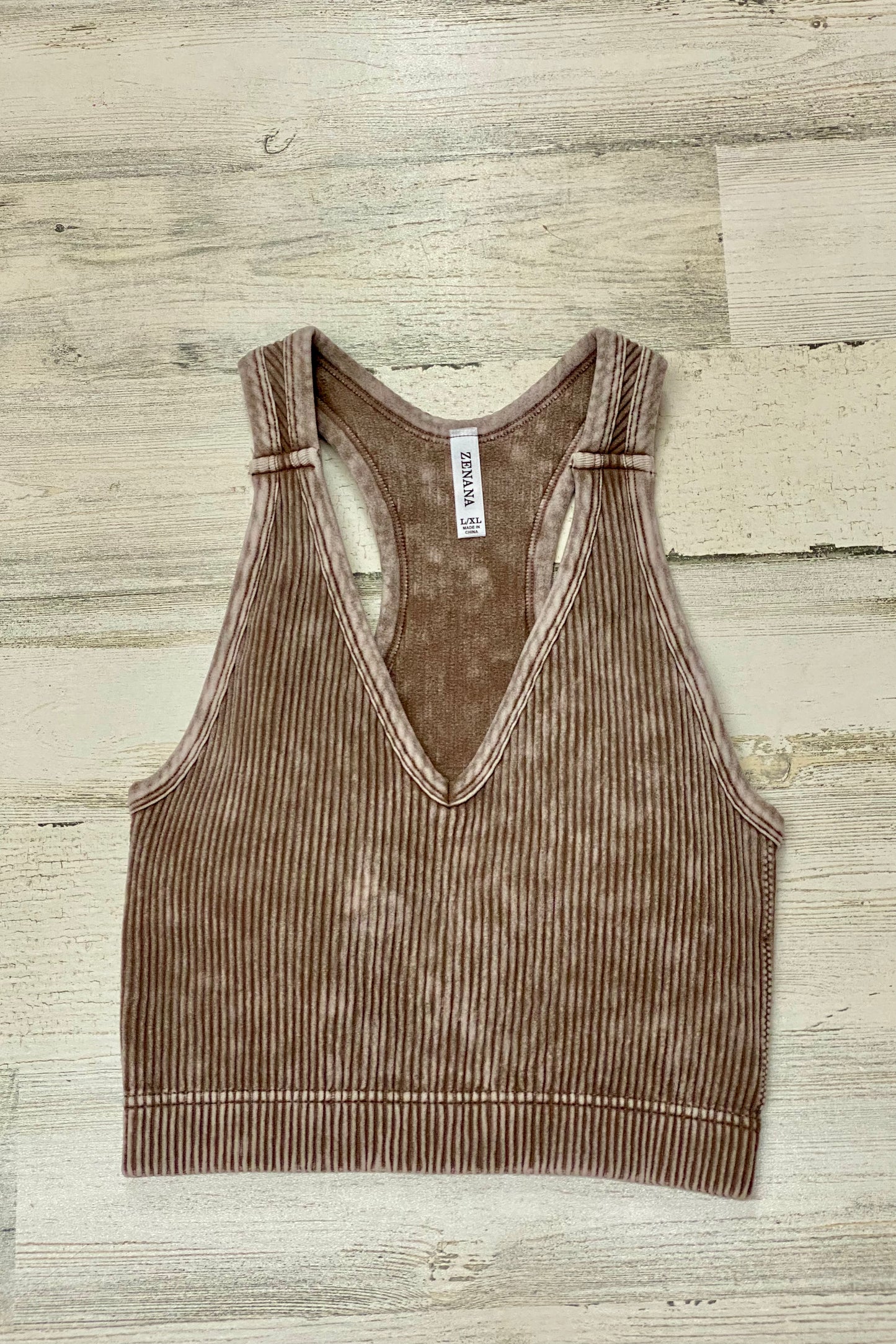 Stone Washed Racerback Tank Top