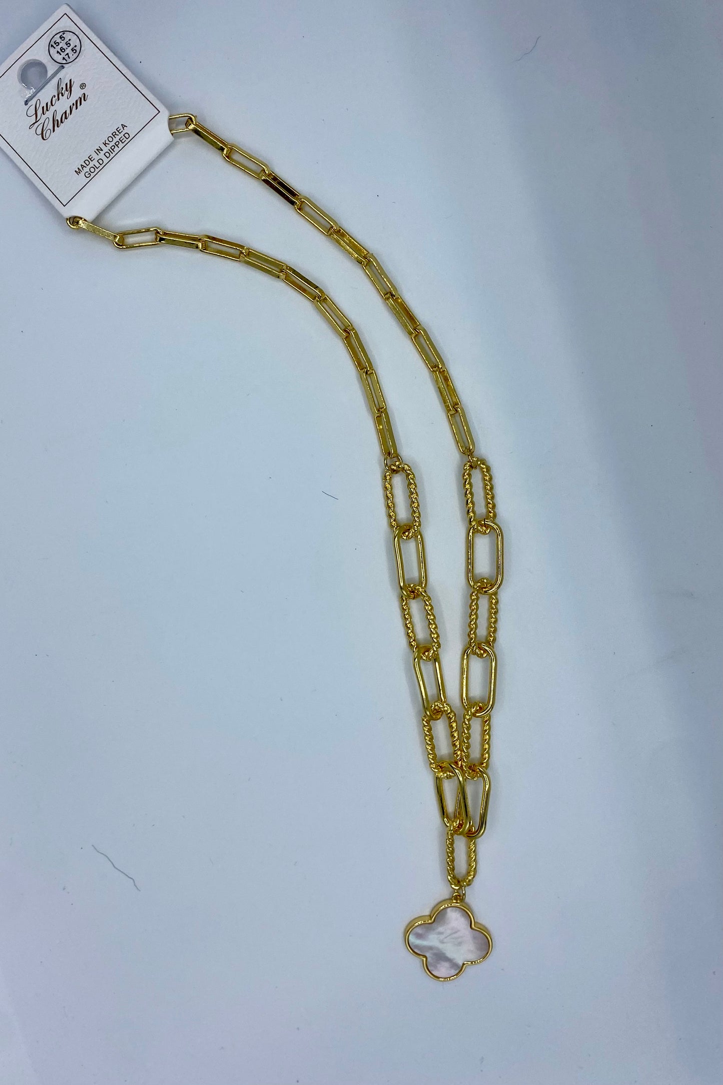 Clover Chain Linked Necklace