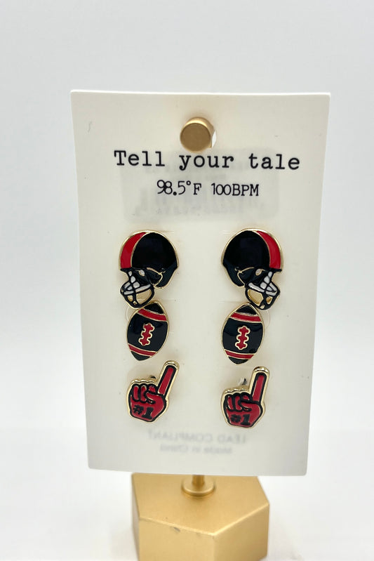 Football Studded Earrings