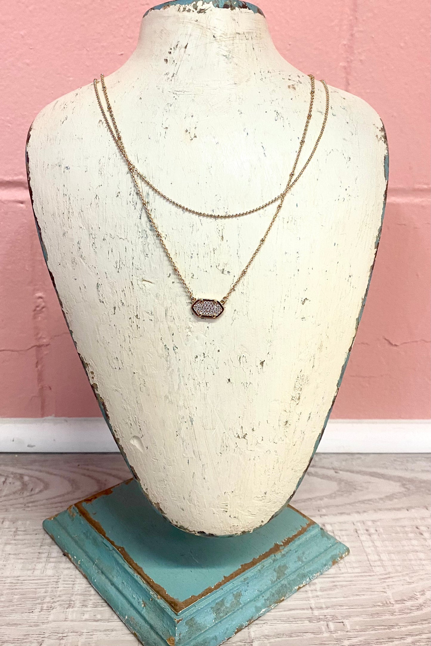 Panache CZ Double Layer Necklace