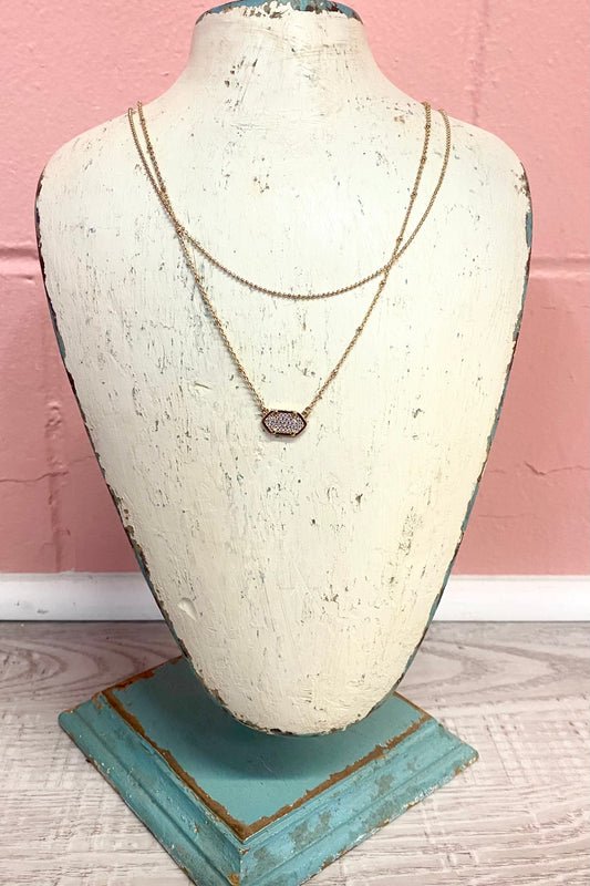 Panache CZ Double Layer Necklace