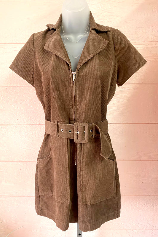 Denim Zip Up Romper