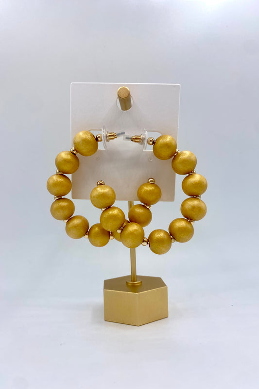 Gold Ball Hoops