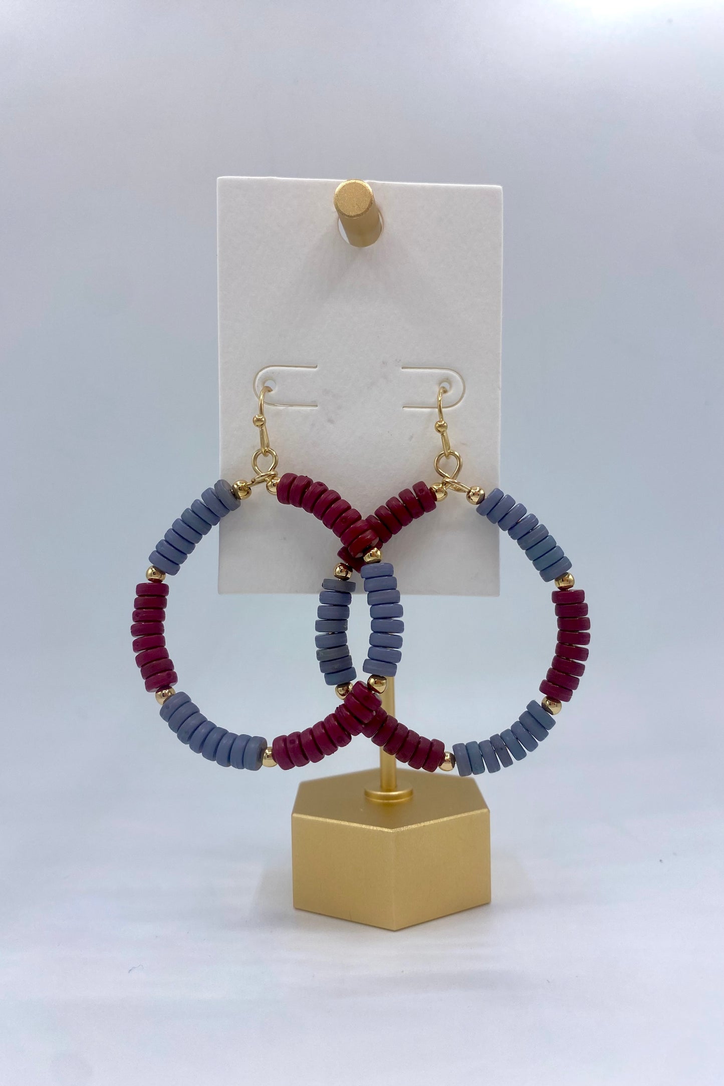 Game Day Beaded Hoops
